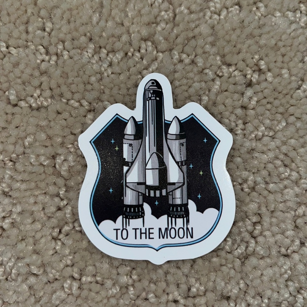 NEW “To The Moon” Sticker with Rocket Ship - Add to bundle for FREE!